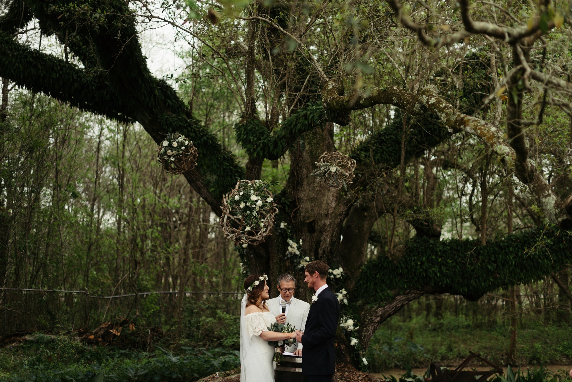 wedding under a tree