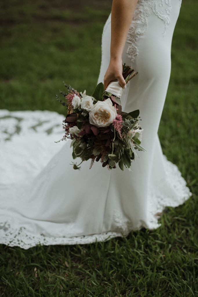 bride, bridal, dress, wedding dress, florals, bouquet